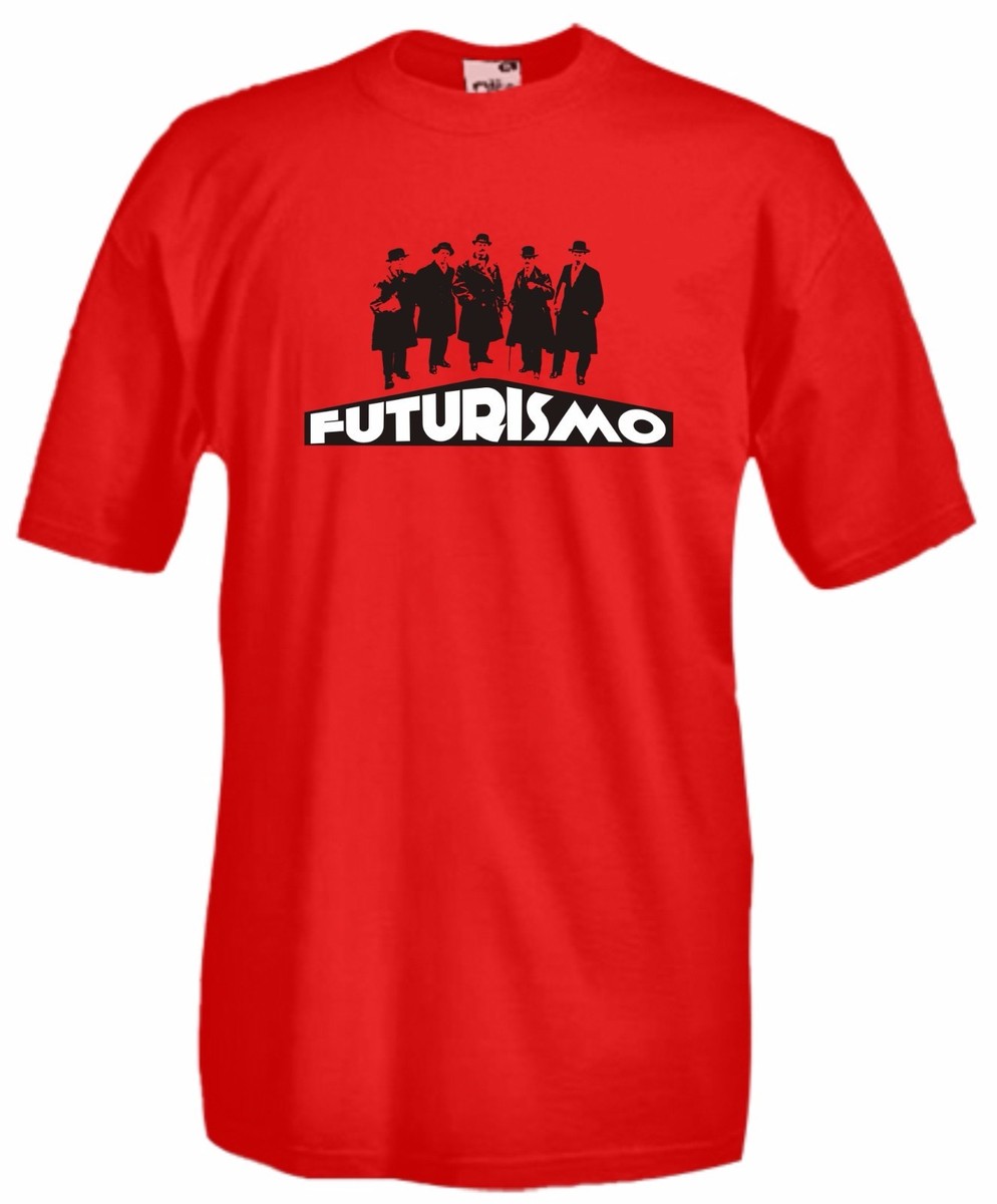T-shirt Coton Avanguardia Avec Motif Marinetti Balla Carrà - Noir, Graphique, Neuf Avec étiquettes