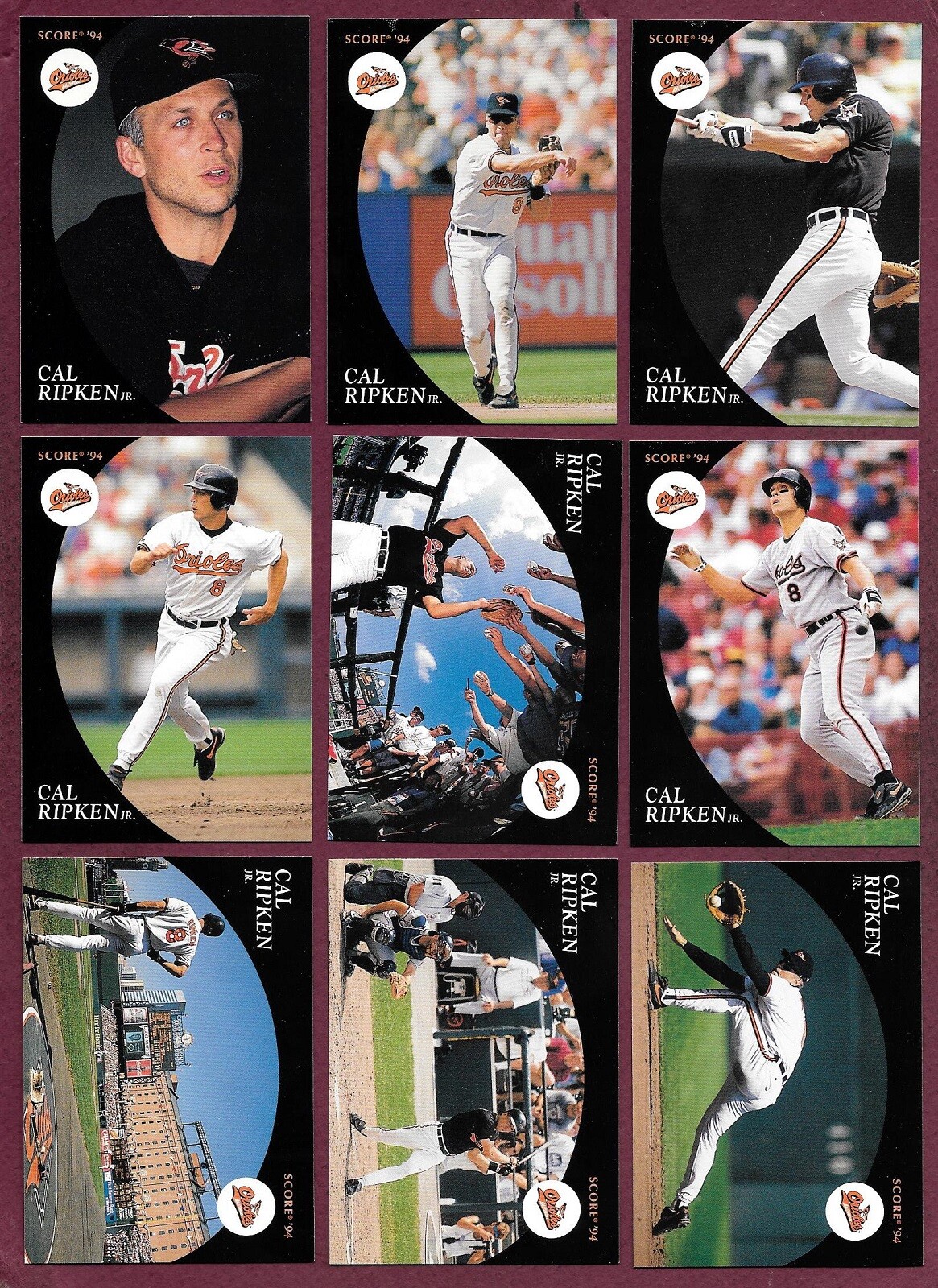 1994 Score Pinnacle Cal Ripken Jr Complete 9 Card Set | eBay