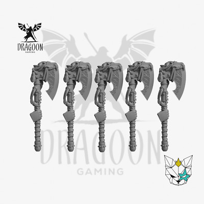 Space Viking Wolf Skull Axes - 28mm Warhammer 40k Space Wolves Compatible Bits