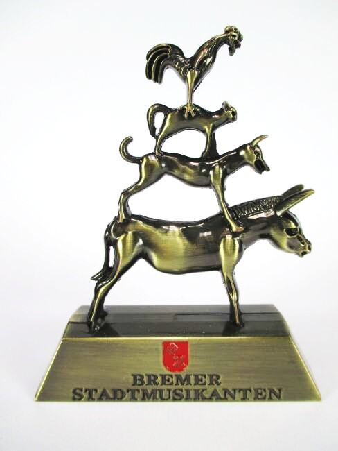 Bremen Bremen Town Musicians souvenir metal model 11 cm, Germany, new!