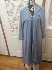 SIZE 1XL UNBRANDED Blue Multi-Colored Long Sundress W/Cover Up INVLJ35