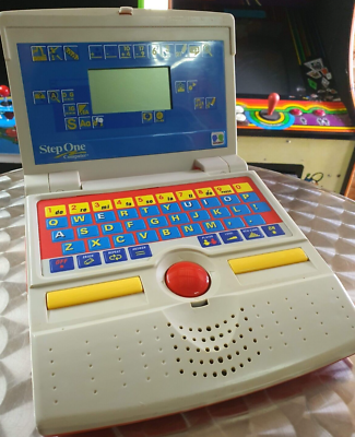 Vintage Step One Computer Kids Learning Toy Laptop Team