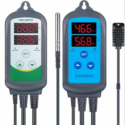 Inkbird Frezeer Thermostat Humidistat Controller Heating Greenhouse Homebrew Fan