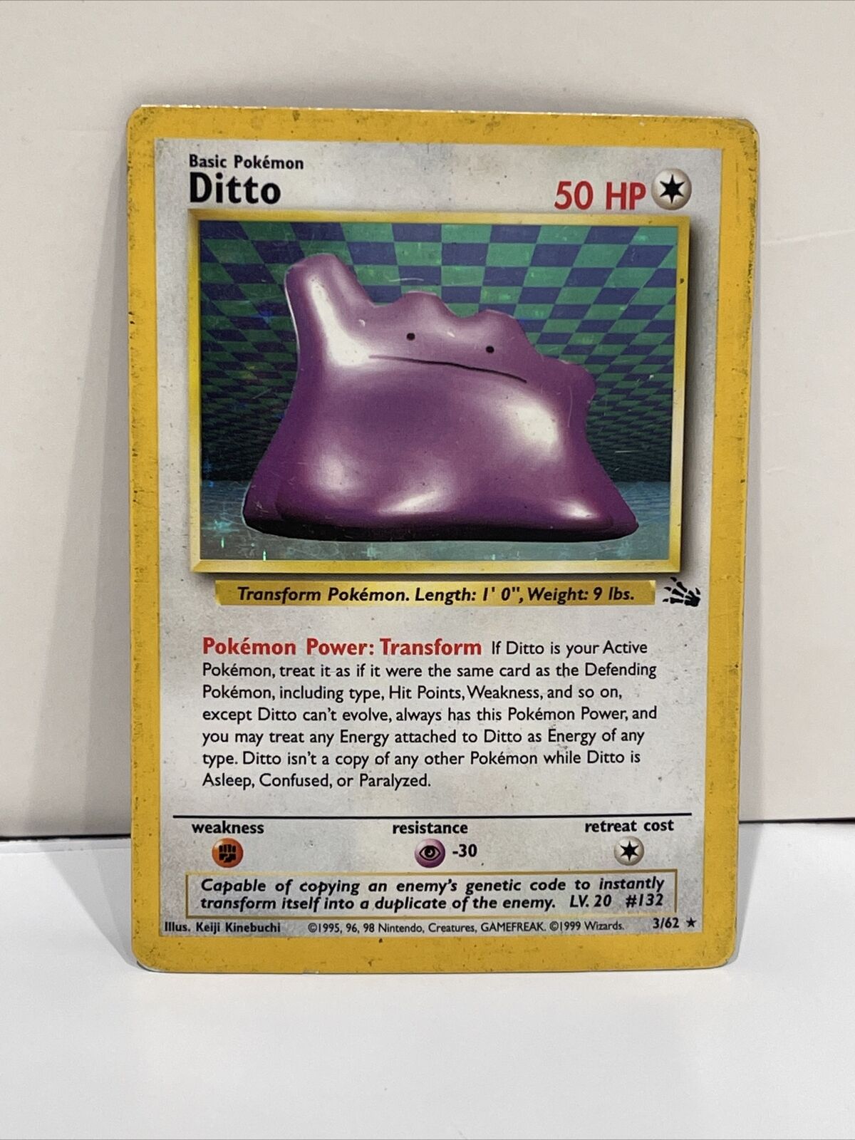 Ditto Fossil 3/62 1st Edition HOLO  Pokemon Fossil Set – BoxSeat