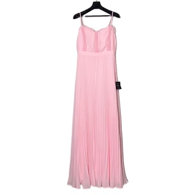 Lulus Precious Charm Pleated Sleeveless Maxi Dress Womens Large Light Pink  NWT | eBay