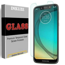 INKUZE Tempered Glass Screen Protector Guard Saver For Motorola Moto G7 Play