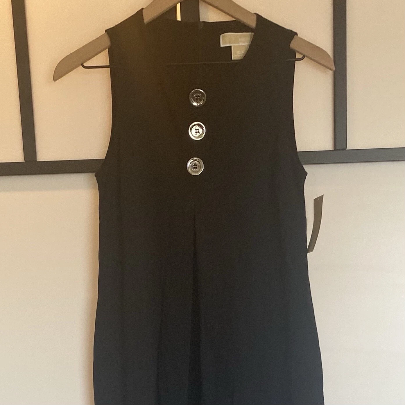 Abito Michael Kors taglia small senza maniche classico nero. Minimalista casual da ufficio