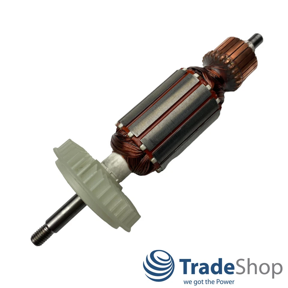 Rotor Anker Motor Ersatzteil mit Lüfter für Bosch PWS 10-125 CE Winkelschleifer - Bild 3 von 3
