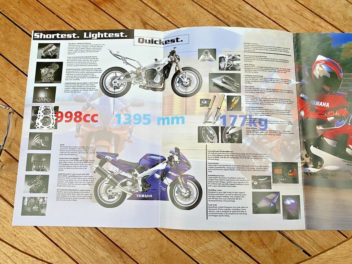 YAMAHA YZF R1 SALES BROCHURE 1999 YAMAHA YZFR1 BROCHURE UK EDITION