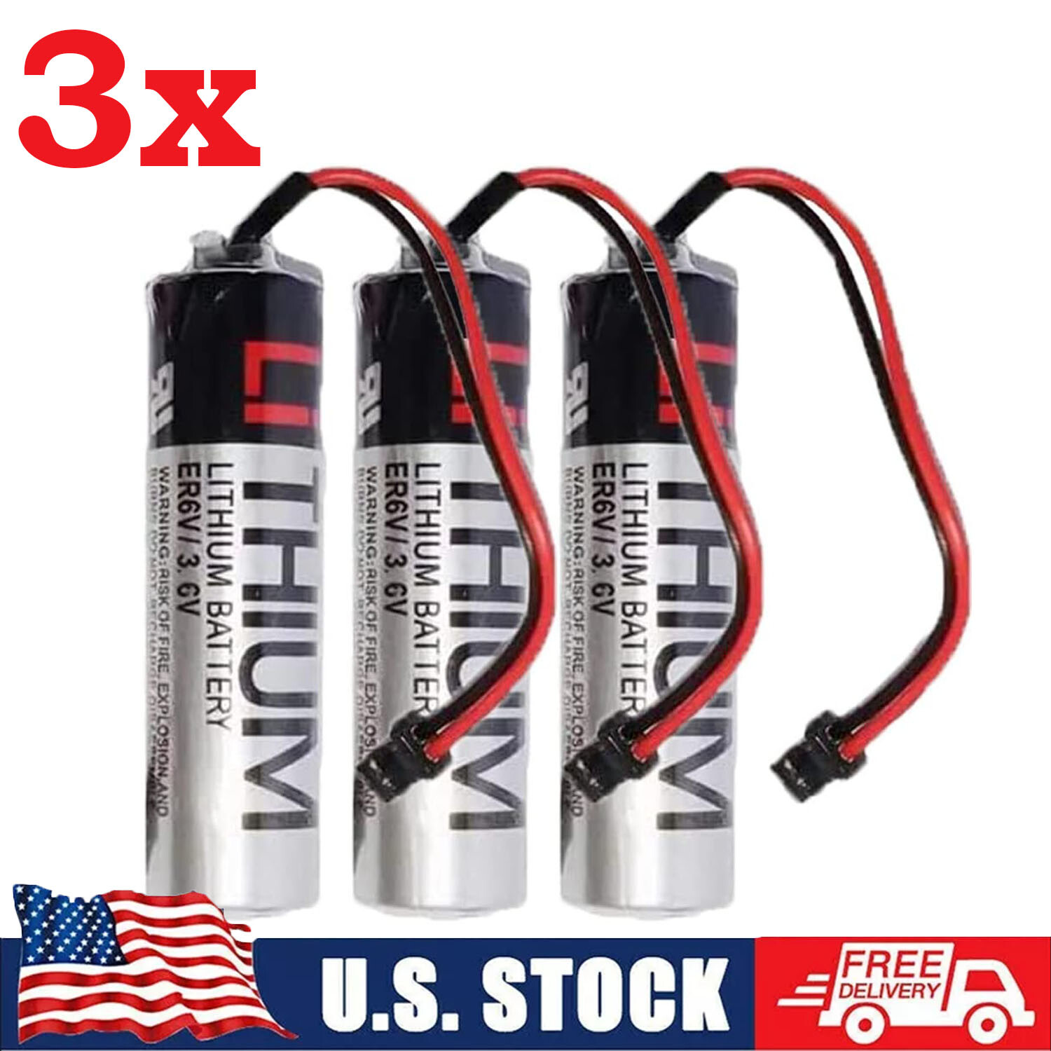 3Pcs 3.6V Toshiba ER6V/3.6V ER6VC119A ER6VC119B Battery For Mitsubishi M70 PLC
