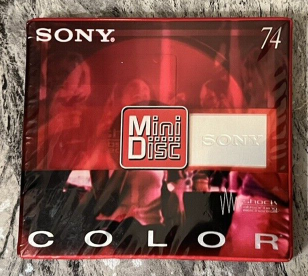 Sony Mdw74d Colour Blank Minidiscs 74 Minutes Shock Absorbing