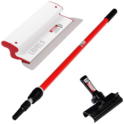 LEVEL5 14'' Composite Skimming Blade w/ 49''-87'' Ext. Handle + Adapter | 5-429C