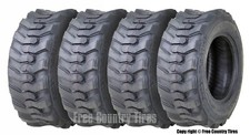 Set 4 New Super Guider Hd 10-16.5 /12 Ply Sks1 Skid Steer Tire W/rim Guard