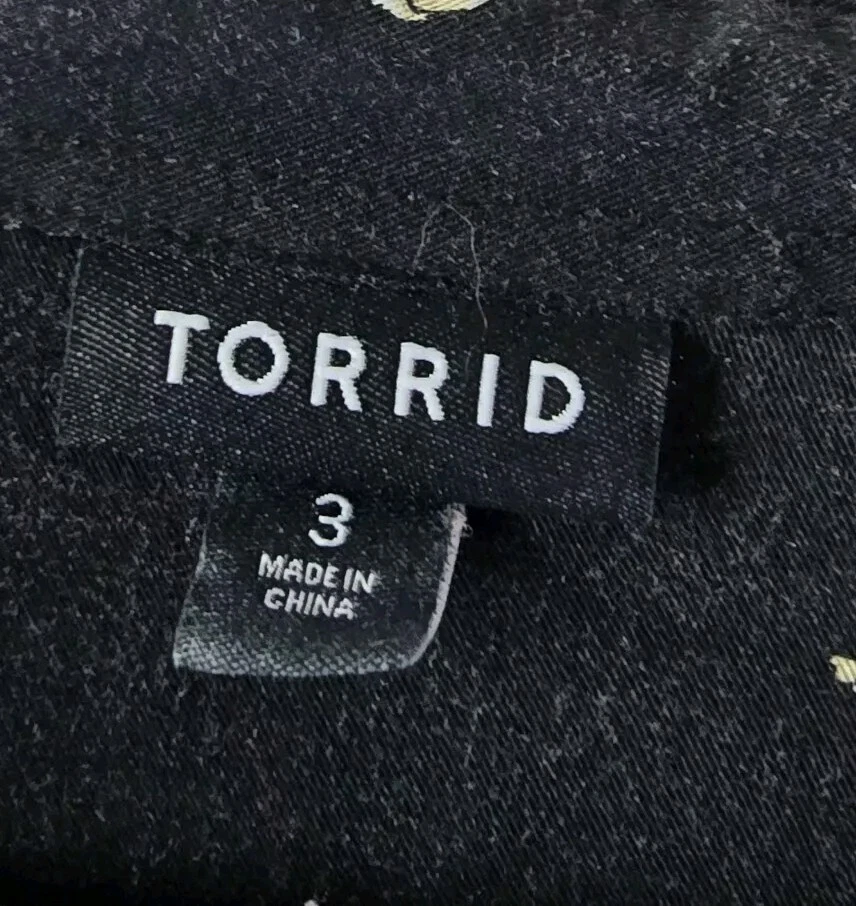 Camisa Torrid Mujer 3 3X Blusa Negra Estampado Perro Abotonada Lizzie Sarga Top Foto 2 de 4