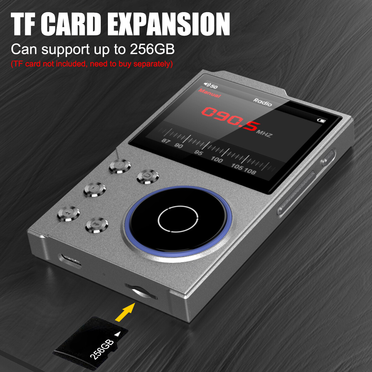 Digital HiFi MP3 Player W/ Bluetooth 5.3 Lossless DSD 256GB High Sound Quality *