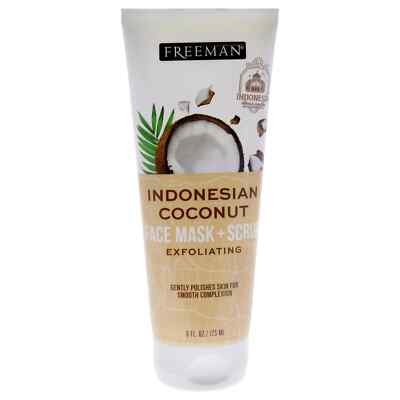 2 PACK Indonesian Coconut Face Mask and Scrub by Freeman for Unisex 6 Oz