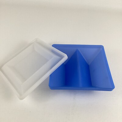 Tupperware Get Togethers Food Storage Container Blue Buffet Dual Sided Bowl Lid