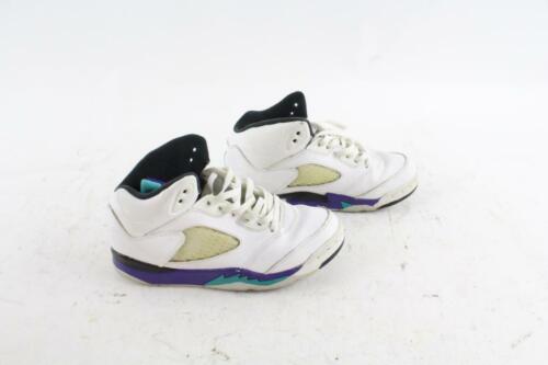 USED Nike Air Jordan 5 Retro (PS) Grape White Emerald Purple 440889-108 Rare  - Picture 1 of 1