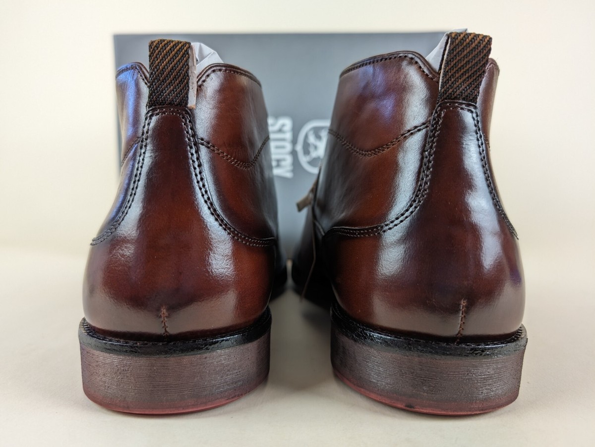 Stacy Adams Chukka Boots Mens 9 Kyron Cognac Brown Leather 