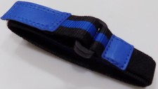 Small Womens Kids Teens 13-16mm Nylon Sport EZ Quick Wrap Blue/Black Watch Band