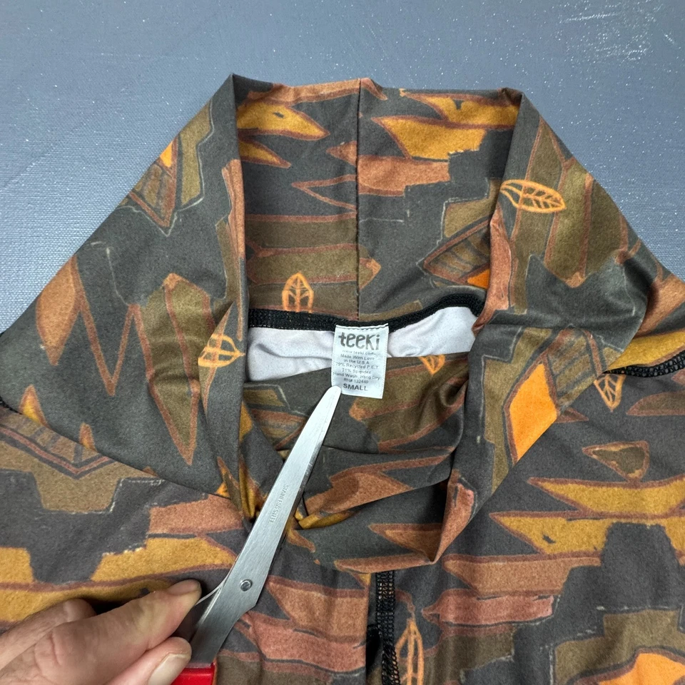 Leggings Teeki Mujer Cintura Alta Pequeños Marrón Naranja Estampado Tribal Ecológico Foto 4 de 4