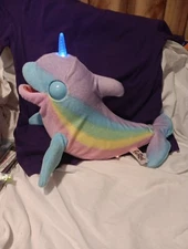 FurReal Wavy The Narwhal Interactive Animatronic Plush Toy Works Great Condition