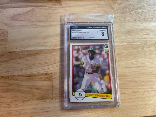 1982 Donruss - Rickey Henderson #113 - CGC 8 - Oakland Athletics