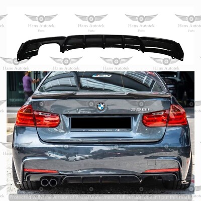 Gloss Black Rear Diffuser MP Style For BMW 3 Series F30 335i 340i Sedan