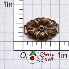6 Flower Connector Findings Ox Copper Plated Brass1207co6