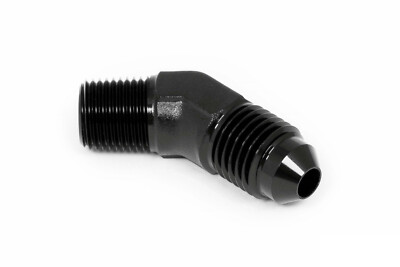 Gewindeadapter 1/8'' NPT zu Dash 4 45° / -4 AN / JIC 4 Einschrauber Schwarz