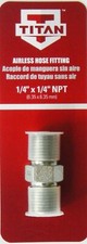 Titan 0550063 Airless Hose Fitting 1/4" x 1/4" NPT for Airless Paint Hoses QTY 2