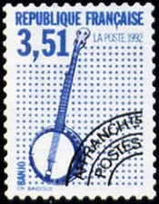 FRANCE PREOBLITERE TIMBRE STAMP N°226 "INSTRUMENTS DE MUSIQUE BANJO" NEUF xx TTB