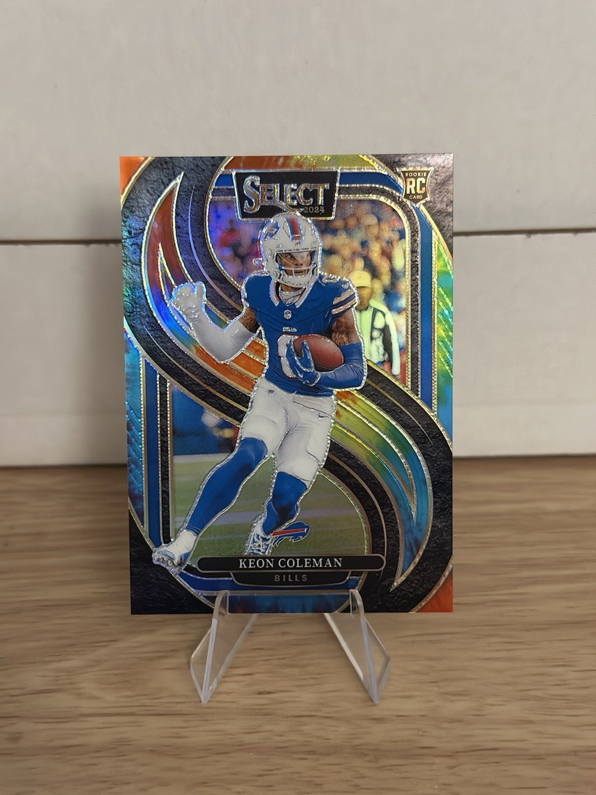 2024 Panini Select Keon Coleman Rookie Premier Level Tie Dye Shock /25 RC Bills