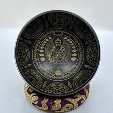 Buddha Singing Bowl 5.5" Machine Etched in Nepal - Yoga Sound bowl (D4S32)