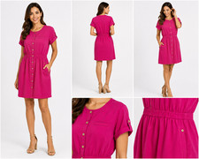 H by Halston Pink Shirt Dress – Size M – Worn Twice -Magenta/Pink