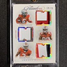 Garrett Wilson Terry McLaurin Thomas Legacy Patches 2022 Panini Flawless SSP /25