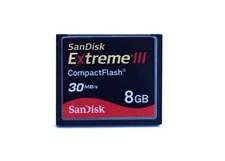 SanDisk 8GB Extreme III Compact Flash CF Card SDCFX3-008G-A31