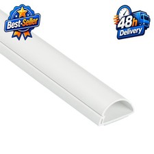 D-Line Cable Raceway On-Wall Cord Cover | 39" White Paintable