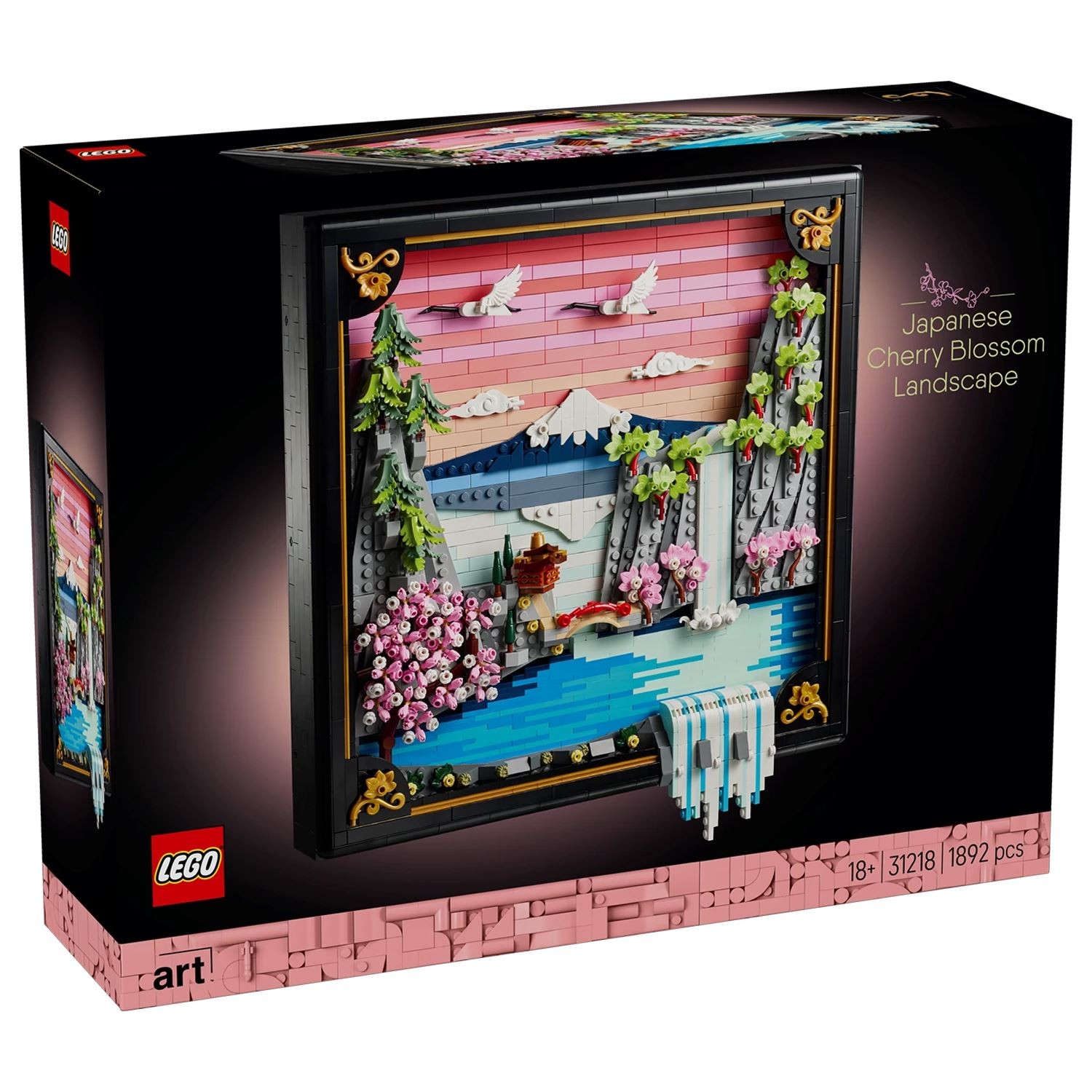 Lego Unisex Black Art Japanese Cherry Blossom Landscape Wall Art 31218 - Image 9