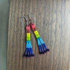 Unique Rainbow Earrings with Swarovski Crystals and Glass Beads — photo 4