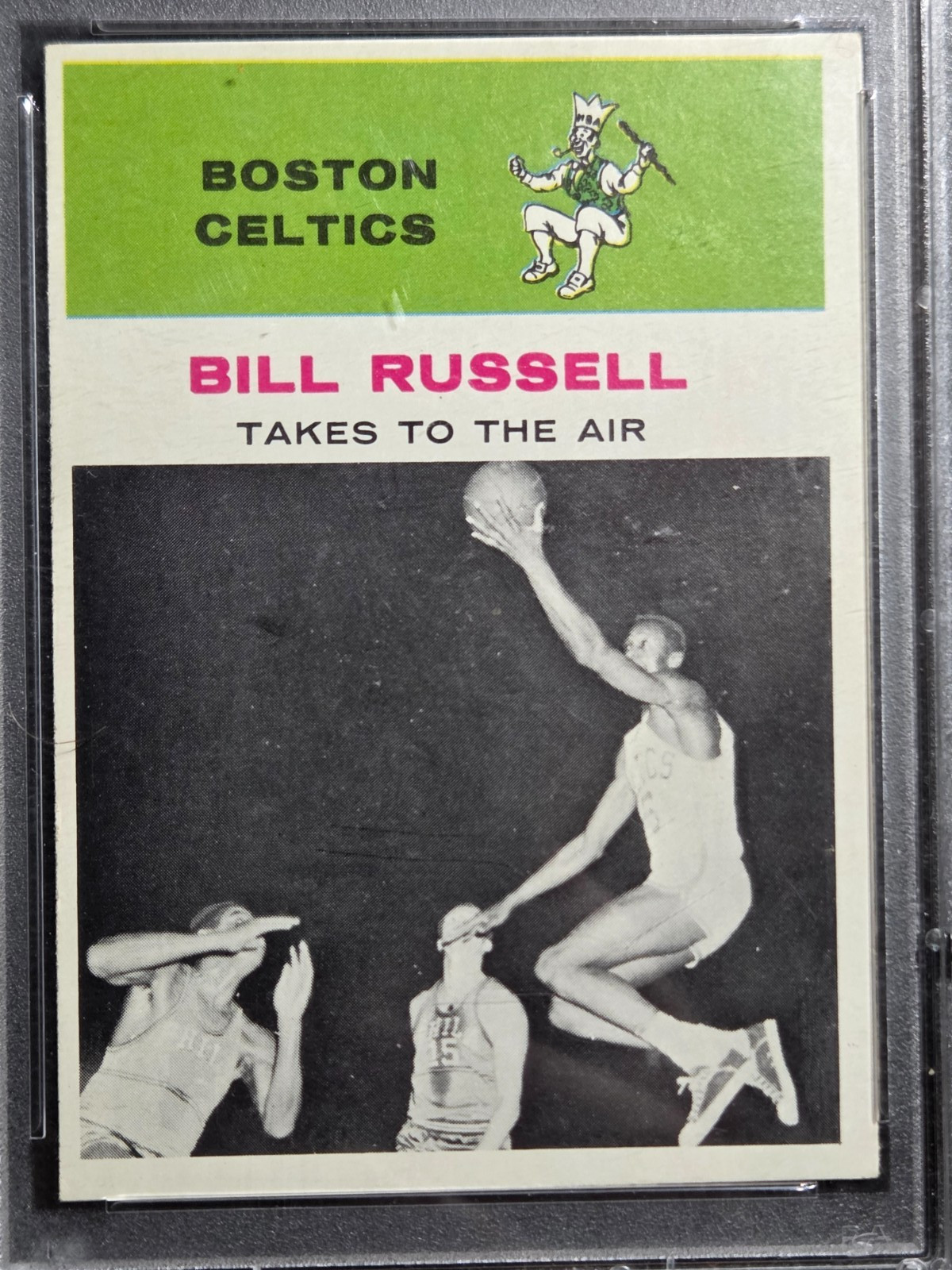 Beautiful 1961 Bill Russell Fleer #62 Basketball Card PSA Graded EX-MT 6 view 2
