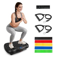 Vibration Plate Exercise Machine, 10 Auto Modes/200-Levels Vibrating Plate fo...