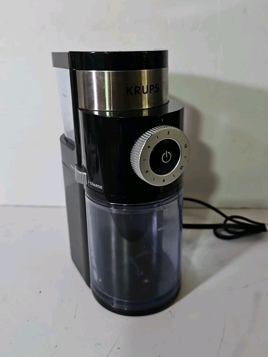 KRUPS Coffee Burr Grinder GX5000 Black. Tested And Working.