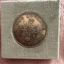 1974 MONACO King Rainier III Crown Antique OLD Silver 50 Franc Coin