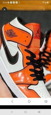 Nike Air Jordan 1 Mid SE Turf Orange High Low DD6834 802 Sz 15