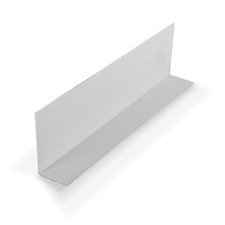 White Styrene Angle Moulding 1x2x3/64 Thick, 48 Length, Pack of 3