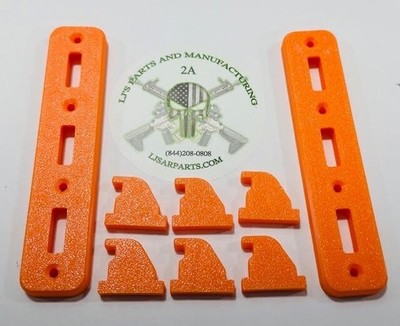 2 Pack Rifle  M-Lok Vertical Wall Mount -HEAVY DUTY - HOLDS 50 LB- Orange-