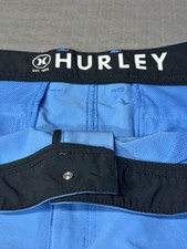 Hurley Men's Hybrid Walk Shorts Size 38 Quick Dry Stretch Casual Beach Blue