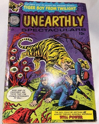 Unearthly Spectaculars #1 - first appearance Tiger Boy - Harvey - Silver Age