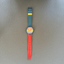 Vintage Coca-Cola Logo Swatch Watch Rare 90's Collectible Quartz